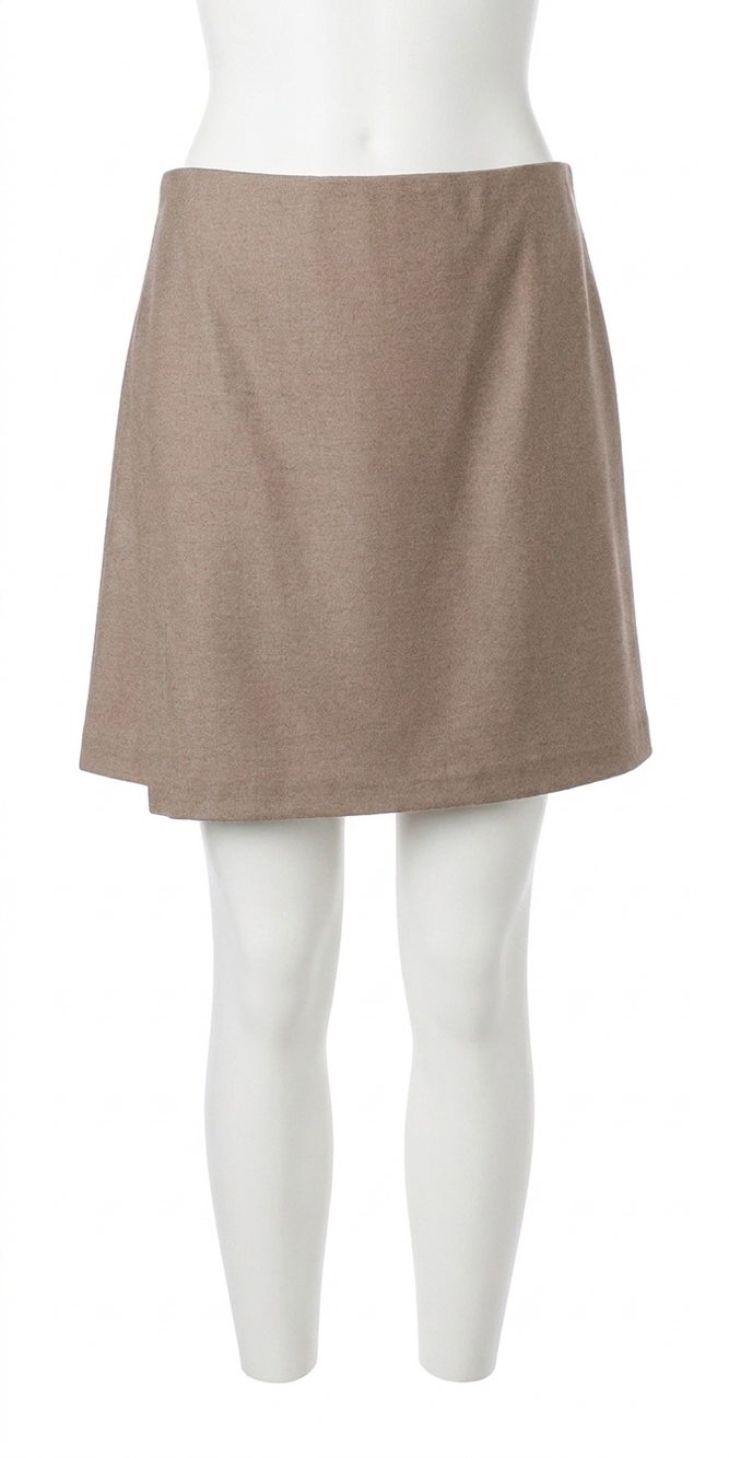 NEW VINCE asymmetric paneled skirt in birch